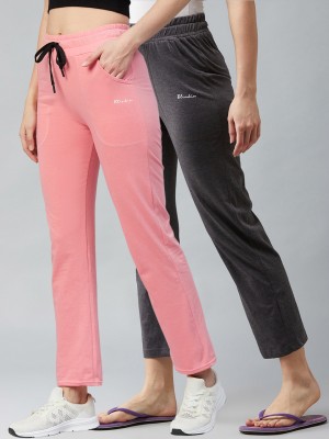 BLINKIN Solid Women Grey, Pink Track Pants