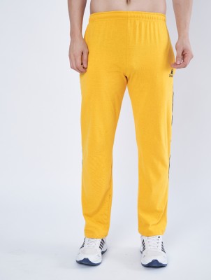 Diwazzo Printed Men Yellow Track Pants