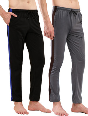 TT Solid Men Black, Grey Track Pants