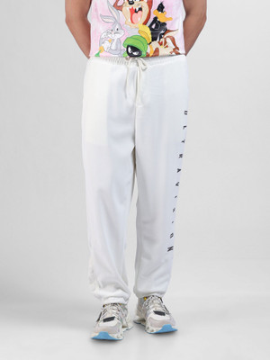 The Indian Garage Co. Printed Men White Track Pants