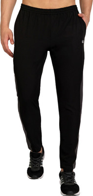 Perf Solid Men Black Track Pants