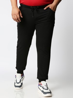 BEWAKOOF Solid Men Black Track Pants