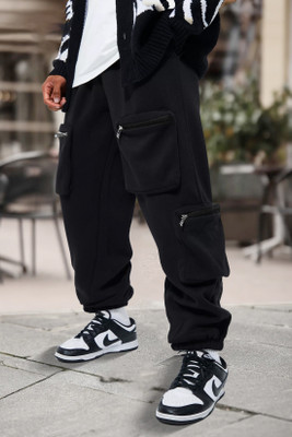 TRIPR Printed Men Black Track Pants