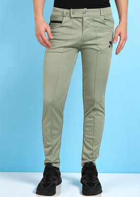 LALWANI TRENDS Solid Men Light Green Track Pants