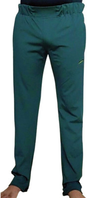 aakhet Solid Men Dark Green Track Pants