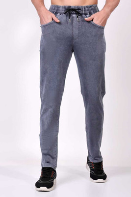 ZEB Solid Men Grey Track Pants