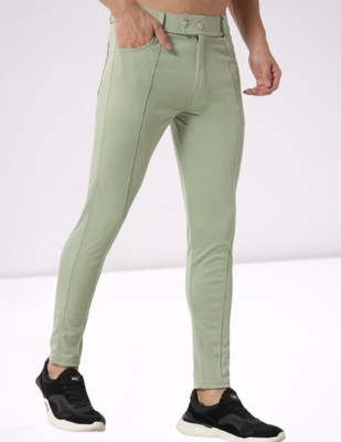 Nitya TrackP Solid Men Light Green Track Pants