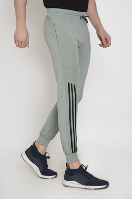 Proxima Striped Men Light Green Track Pants