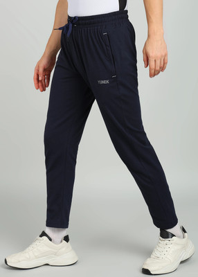 YUNEK Solid Men Blue Track Pants