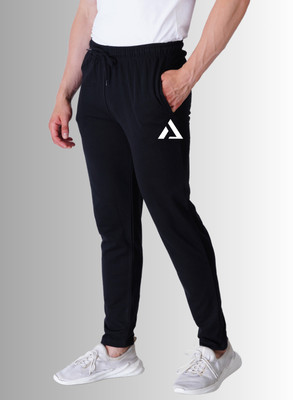Kartblack Self Design Men Black Track Pants