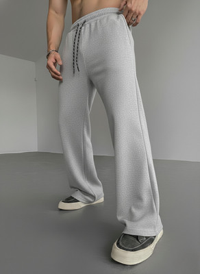 Dockstreet Solid Men Grey Track Pants