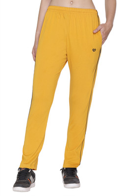 Colors & Blends Solid Men Yellow Track Pants