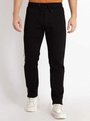Status Quo Solid Men Black Track Pants