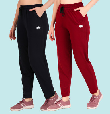 GAA Solid Women Dark Blue, Maroon Track Pants