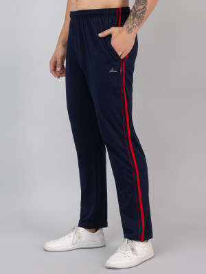 Zeffit Solid Men Dark Blue Track Pants
