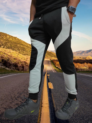 RusticBlooms Solid Men Black, White Track Pants