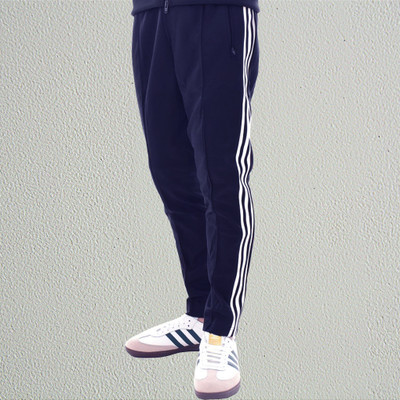 Tee town Colorblock Men Dark Blue Track Pants