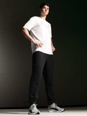 PUMA Solid Men Black Track Pants