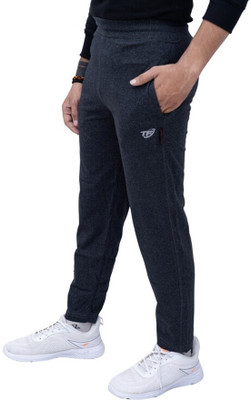 Texfro Solid, Printed Men Grey Track Pants