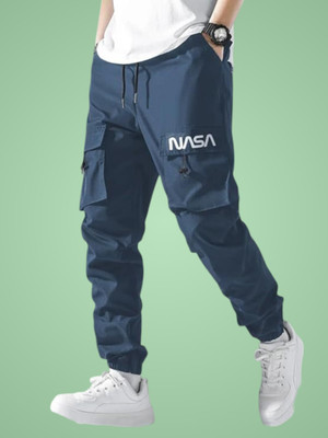 GIBBONTE Self Design Men Blue Track Pants