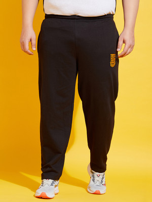 bigbanana Solid Men Black Track Pants