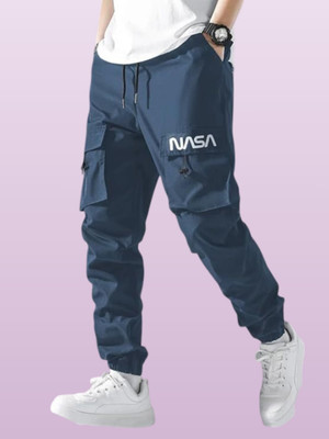 GIBBONTE Self Design Men Blue Track Pants