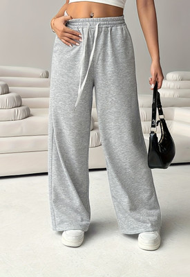 Dockstreet Solid Women Grey Track Pants