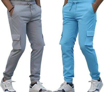 DHA Solid Men Grey Track Pants