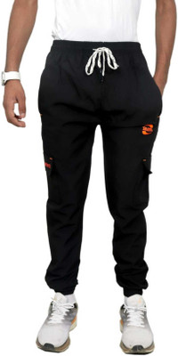 DIAMOND EXPORTER Solid Men Black Track Pants