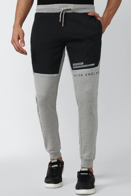 PETER ENGLAND Colorblock Men Grey Track Pants