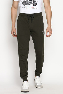 VAN HEUSEN Solid Men Green Track Pants