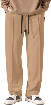 Valley Solid Men Brown Track Pants