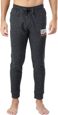 U.S. POLO ASSN. Solid Men Black Track Pants