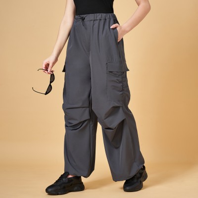 YU by Pantaloons Solid Women Grey Track Pants