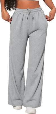 Dockstreet Solid Women Grey Track Pants