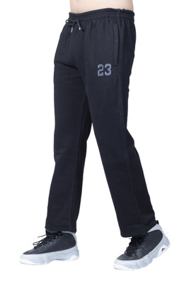 Trend Zoid Solid Men Black Track Pants