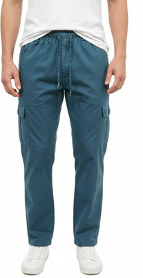 VOMAZO Solid Men Dark Blue Track Pants