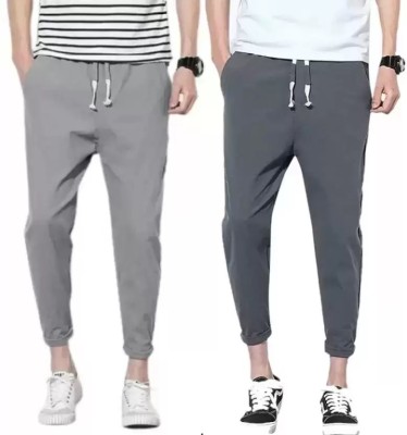 HR FEBRICETION Self Design Men Grey Track Pants