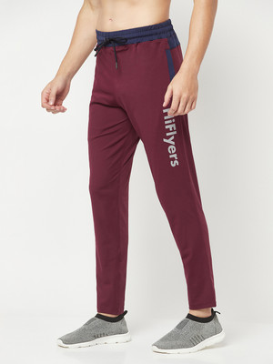 Hiflyers Colorblock Men Maroon Track Pants