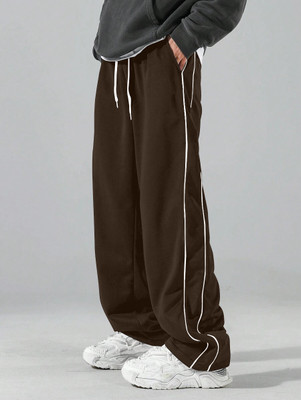 Rajovati Solid Men Brown Track Pants