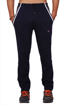 MACK JONNEY Solid Men Dark Blue Track Pants