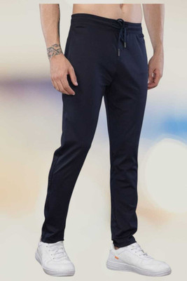 BREVITI Solid Men Dark Blue Track Pants
