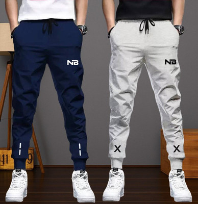 NB NICKY BOY Printed Men Blue, Grey Track Pants
