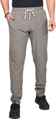 TRUX Solid Men Silver Track Pants