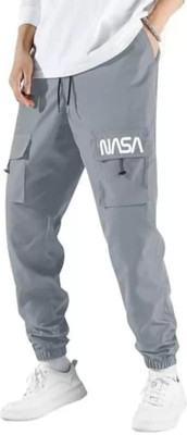 HouseOfCommon Solid Men Grey Track Pants