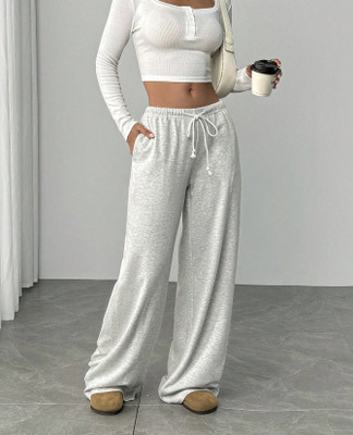 Dockstreet Striped Women Grey Track Pants