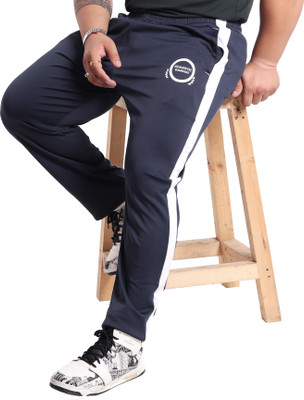 HoC Solid Men Black Track Pants