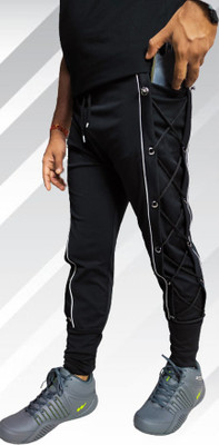 markview Solid Men Black Track Pants