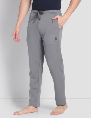 U.S. POLO ASSN. Solid Men Grey Track Pants