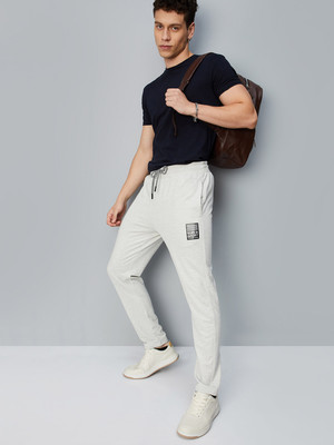 MAX Solid Men Grey Track Pants